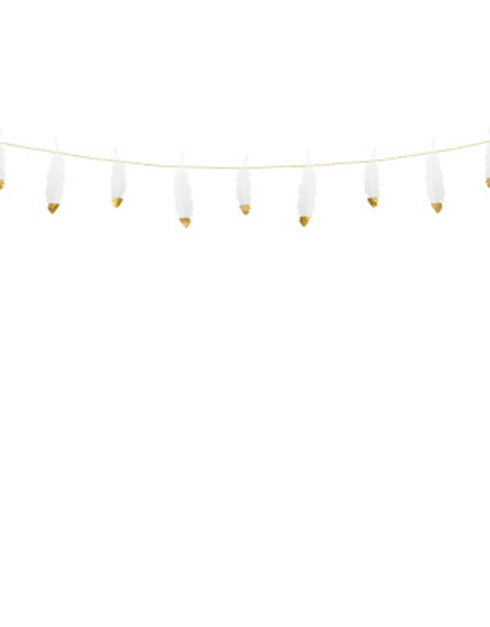 PartyDeco PartyDeco Garland Veren Wit