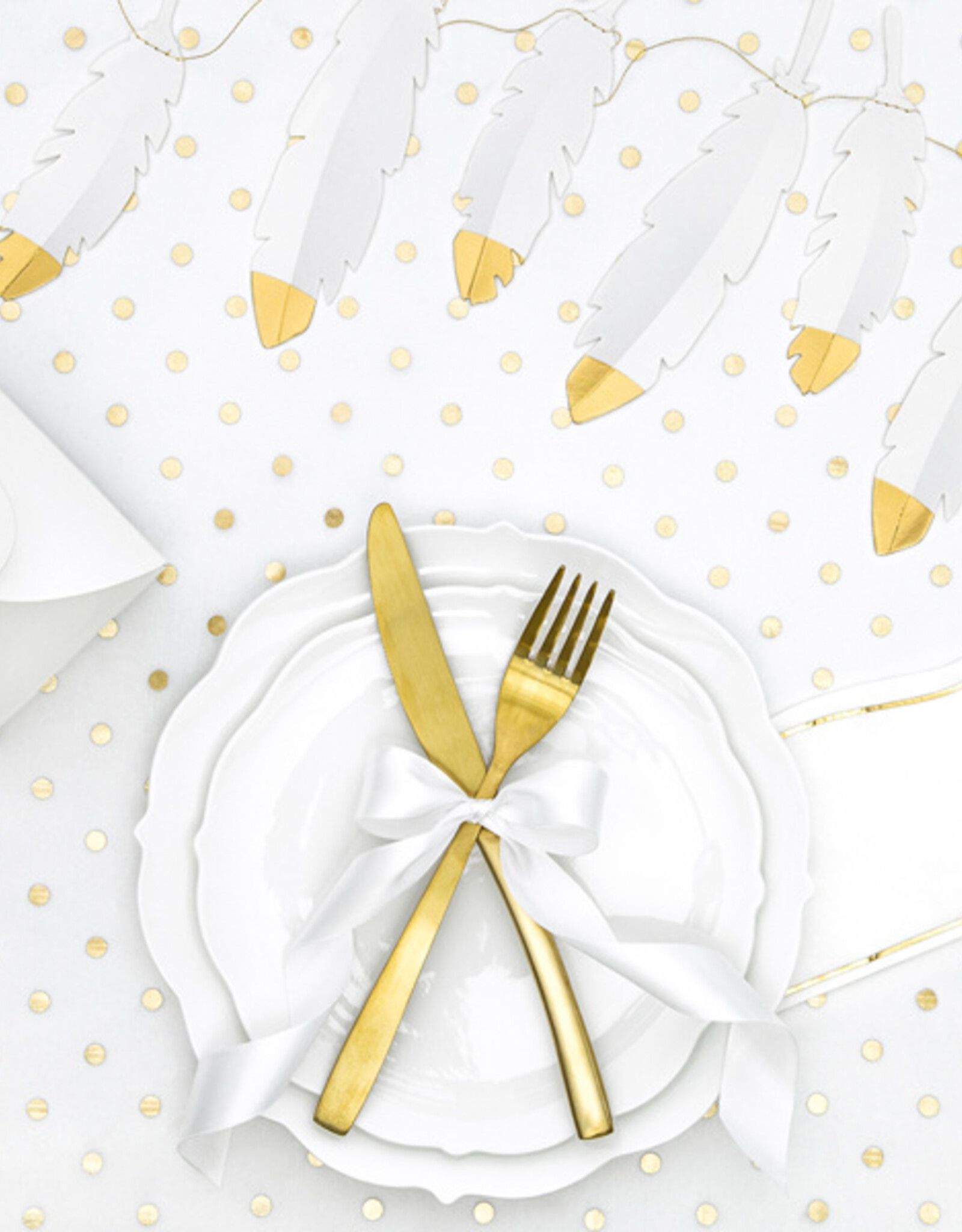 PartyDeco PartyDeco Garland Veren Wit