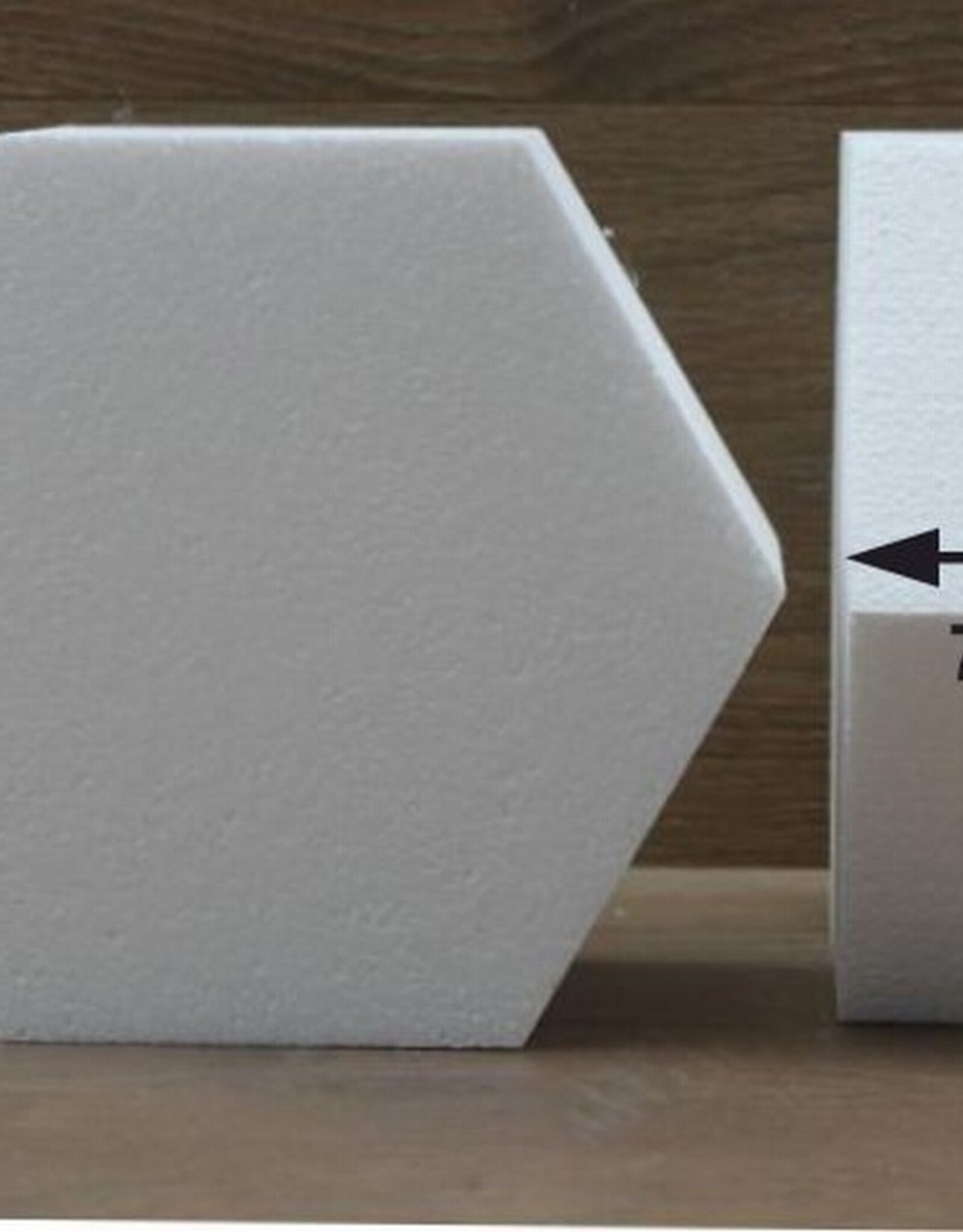 Taart Dummie Hexagon 10 x 7 cm