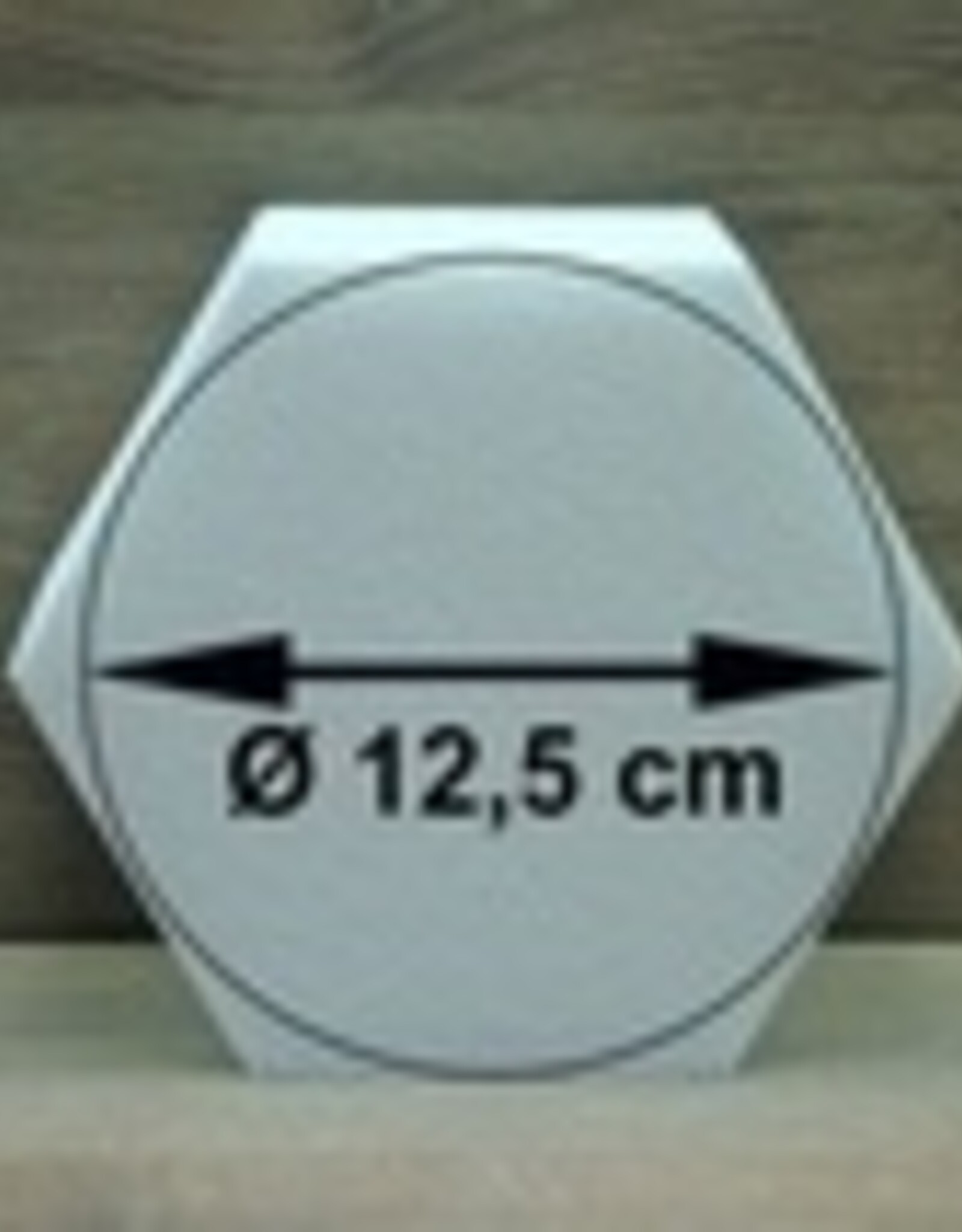 Taart Dummie Hexagon 12,5 x 7 cm