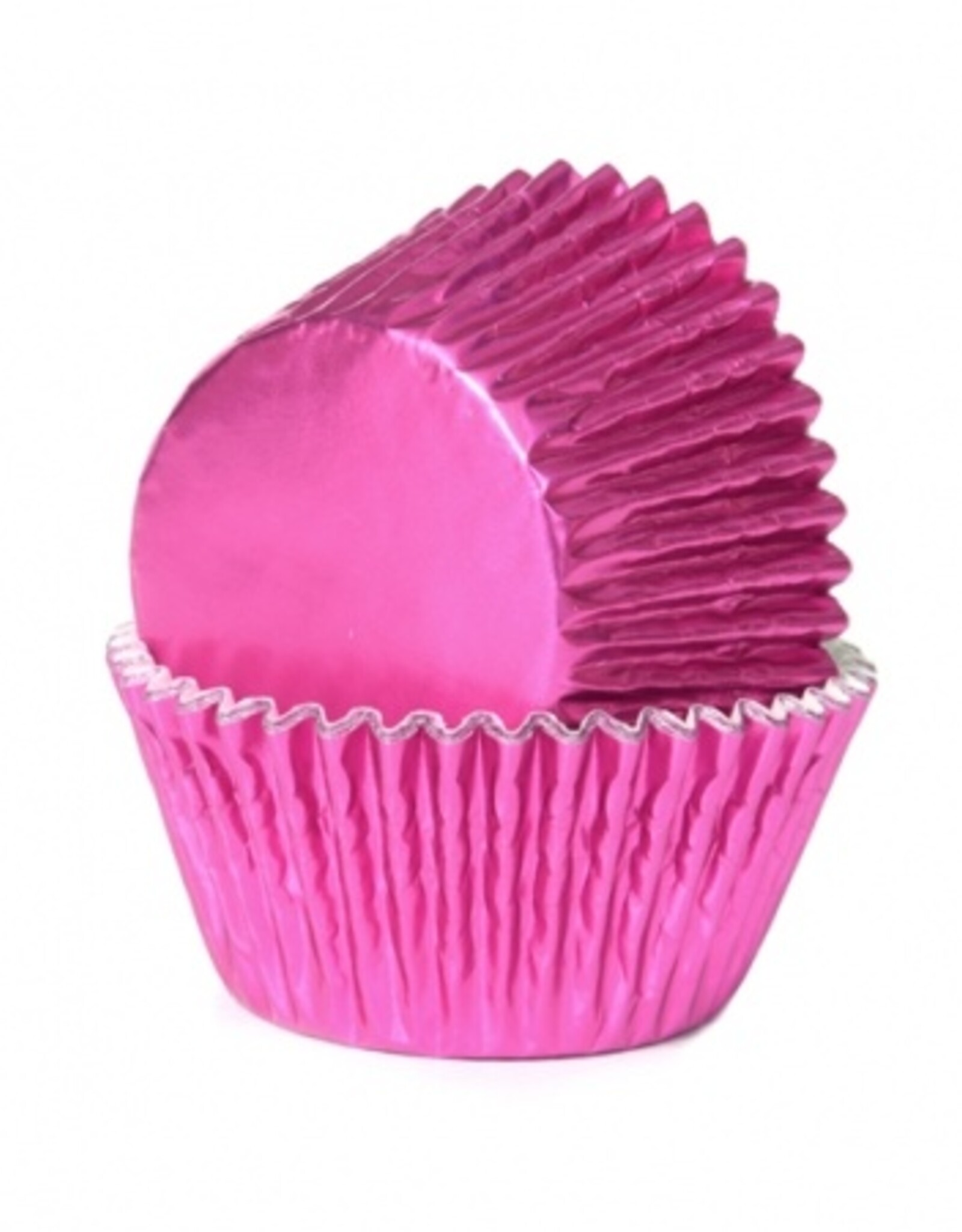 House of Marie House of Marie Baking Cups Folie Fuchsia Roze - pk/24