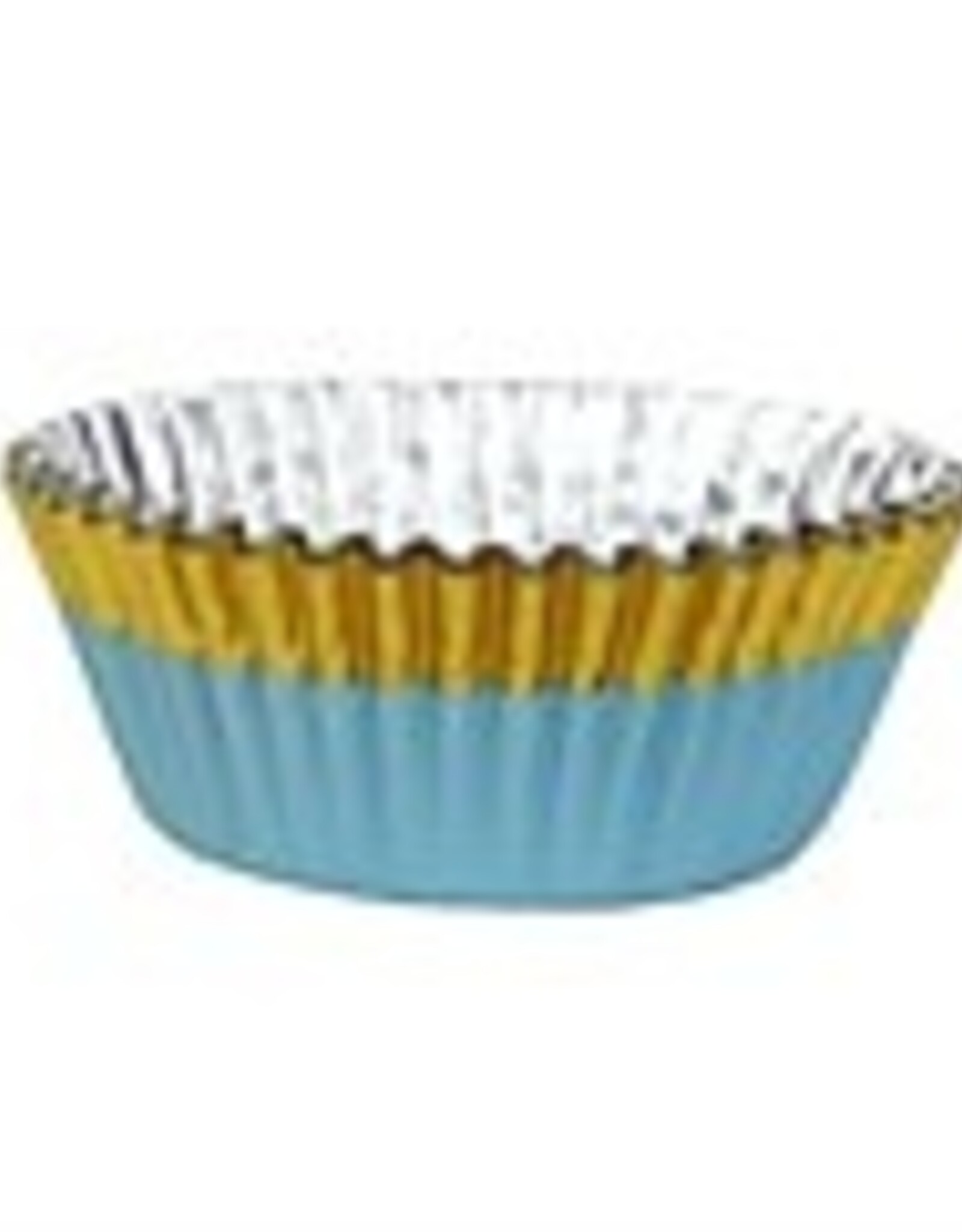 PME PME Cupcakevormpjes met Gouden Rand Blauw pk/30