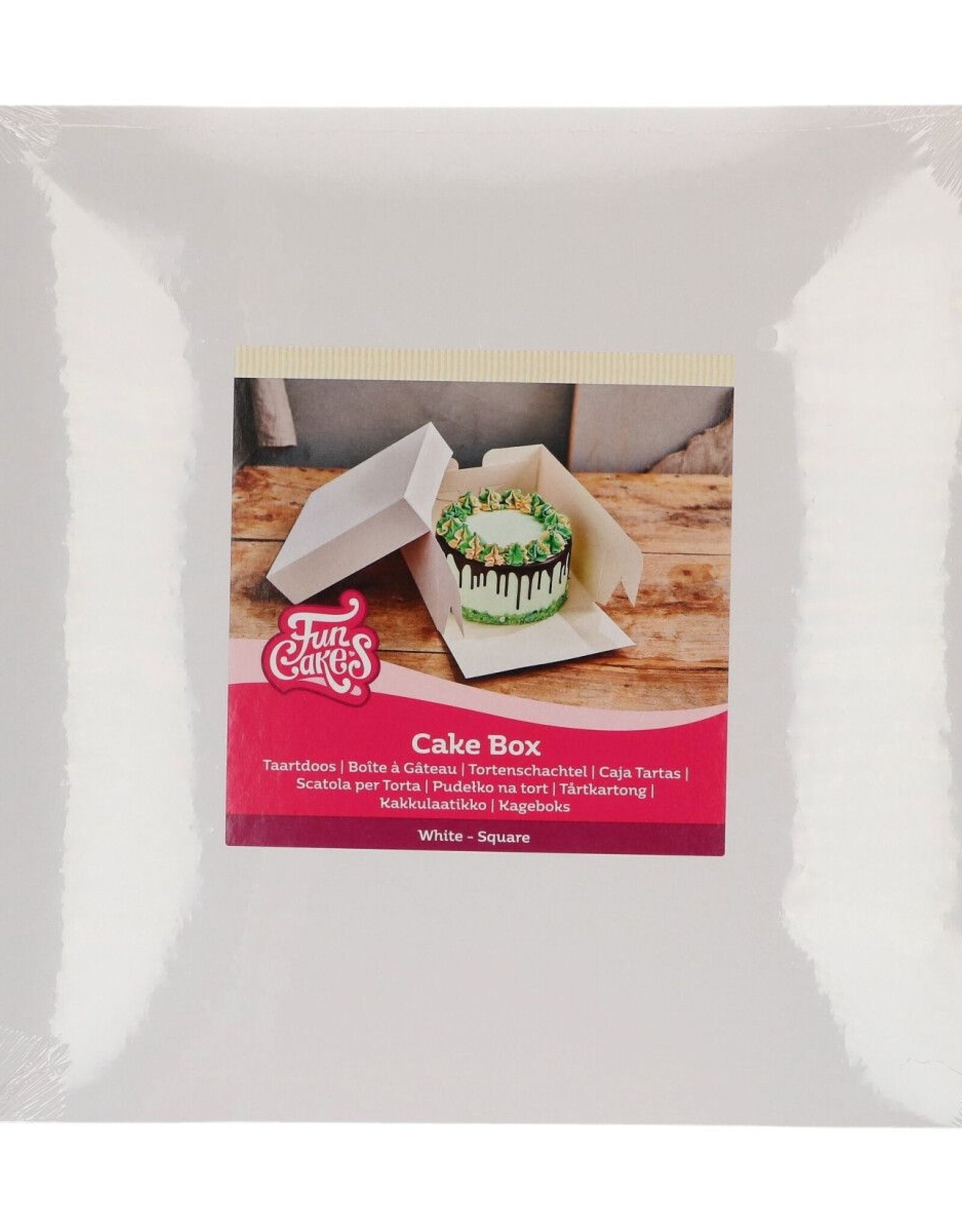 FunCakes FunCakes Taartdoos Wit 30x30x15 cm pk/1
