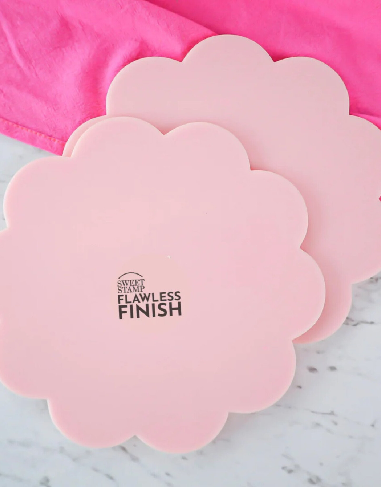 Sweet Stamp Sweet Stamp Flawless Botercreme Plaat Scallop Ø15cm Set/2