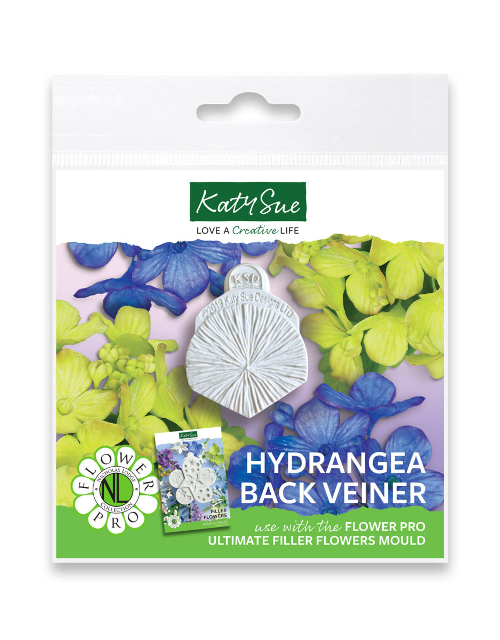Katy Sue Designs Katy Sue Mould & Veiner Filler Flower Hydrangea Back