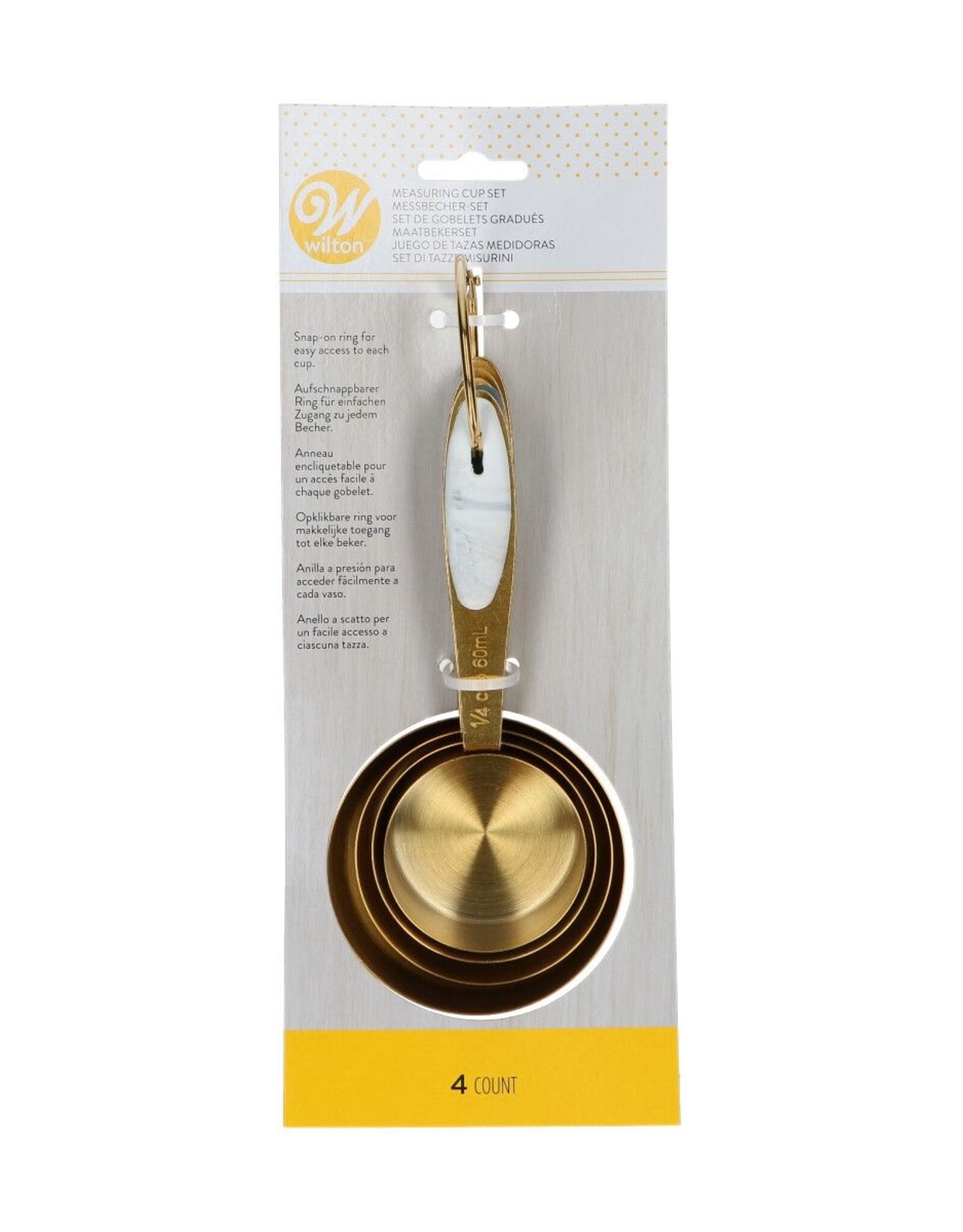 Wilton Wilton Gouden Metalen Maatscheppen Cups 4 stuks