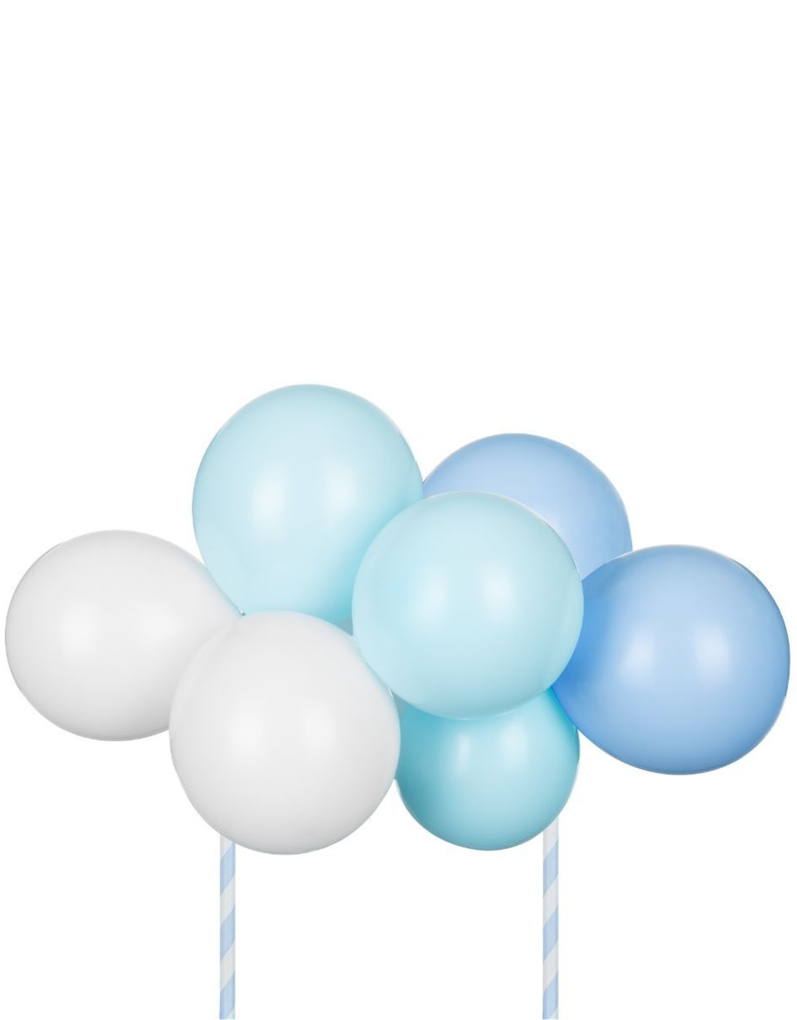 PartyDeco PartyDeco Ballon-Cake Topper Kit 29cm - Blauw