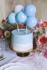 PartyDeco PartyDeco Ballon-Cake Topper Kit 29cm - Blauw