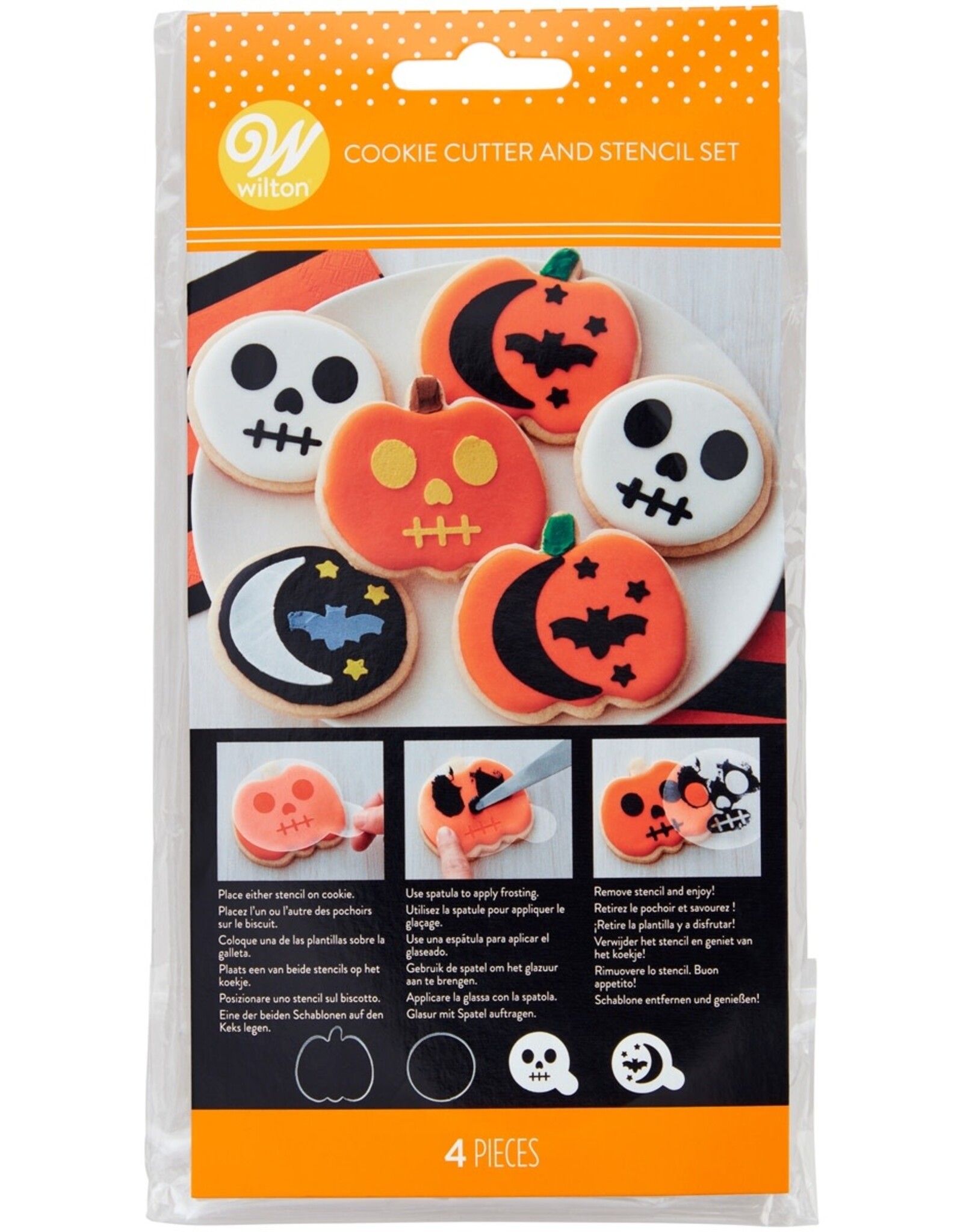 Wilton Wilton Uitsteker & Stencil Set Halloween Set/4