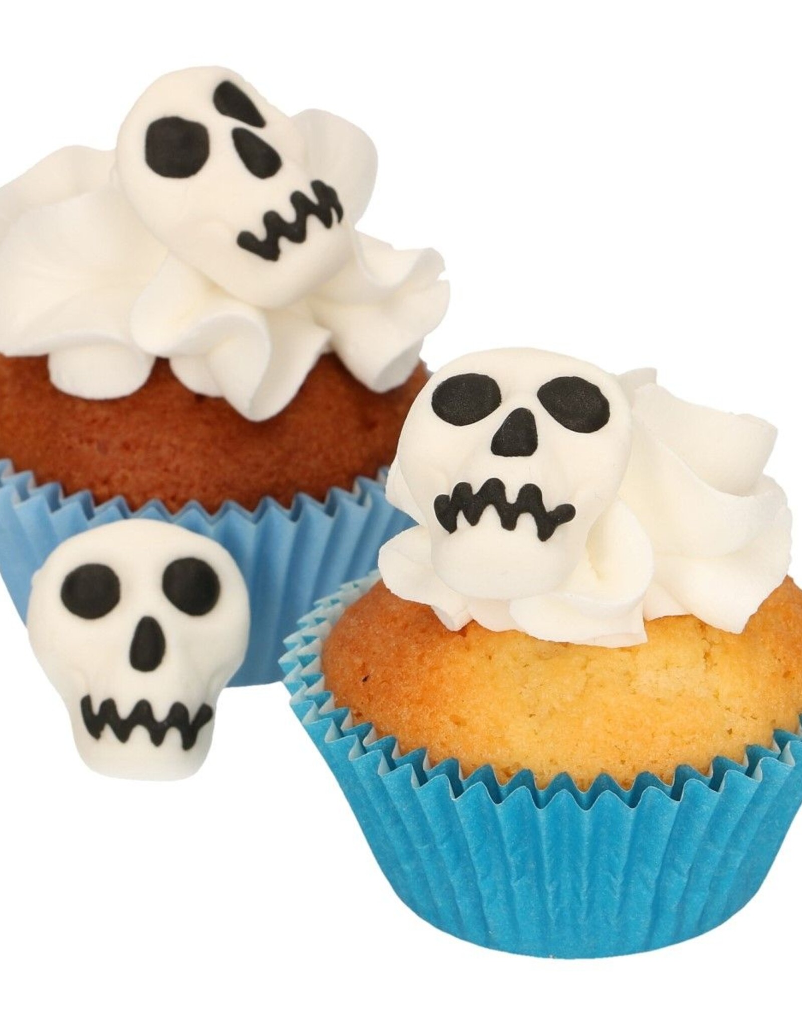 FunCakes FunCakes Fondant Decoratie Doodshoofden Set/8