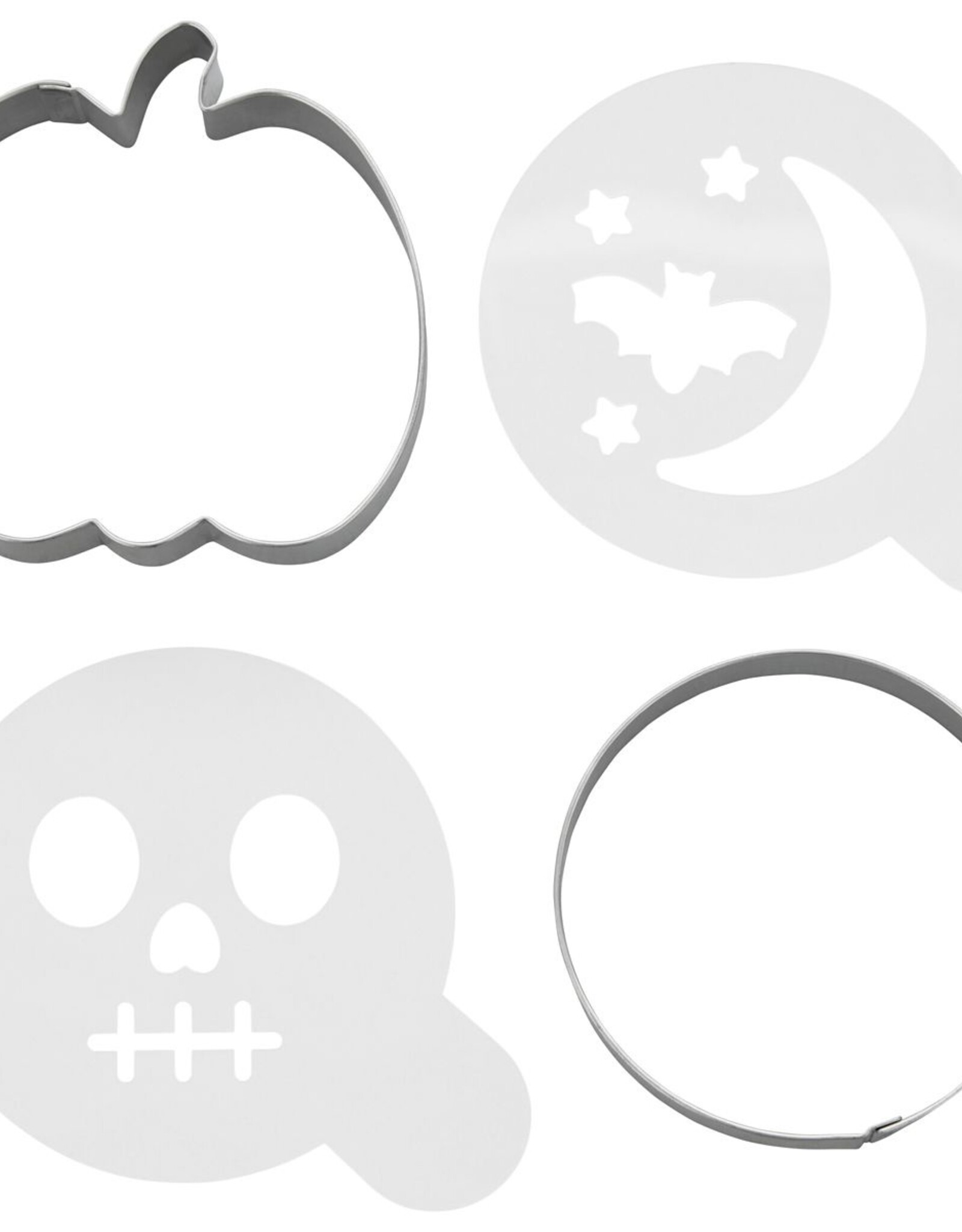 Wilton Wilton Uitsteker & Stencil Set Halloween Set/4