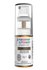 Sugarflair Sugarflair Pump Spray Powder Puff Glitter Dust - Flash Gold - 10g