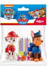 Dekora Dekora Paw Patrol Cake Topper pk/2 & Candles pk/10