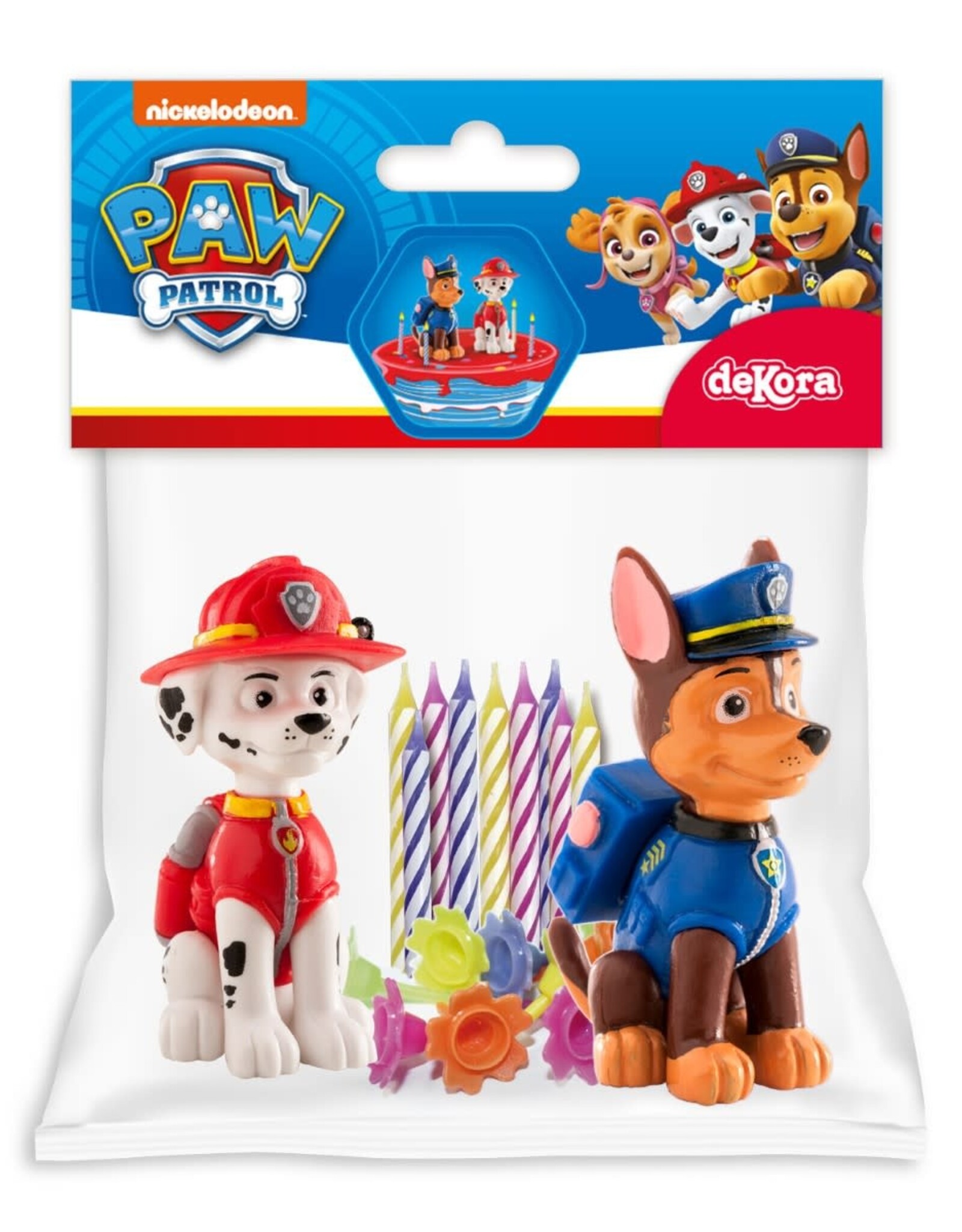 Dekora Dekora Paw Patrol Cake Topper pk/2 & Candles pk/10