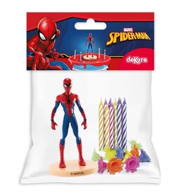 Dekora Dekora Spiderman Cake Topper & Candles pk/10