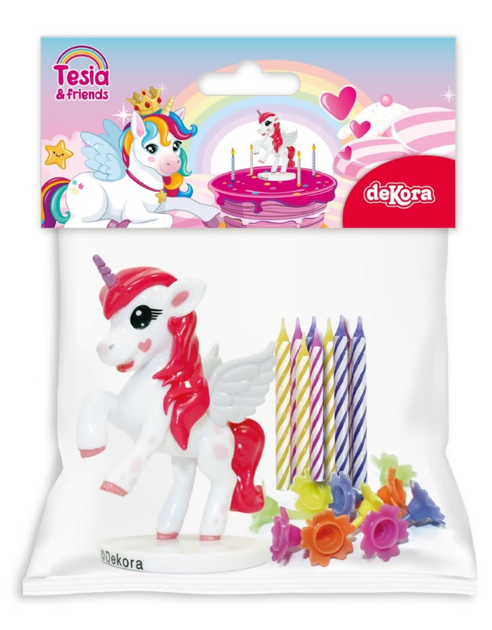 Dekora Dekora Unicorn Cake Topper & Candles pk/10