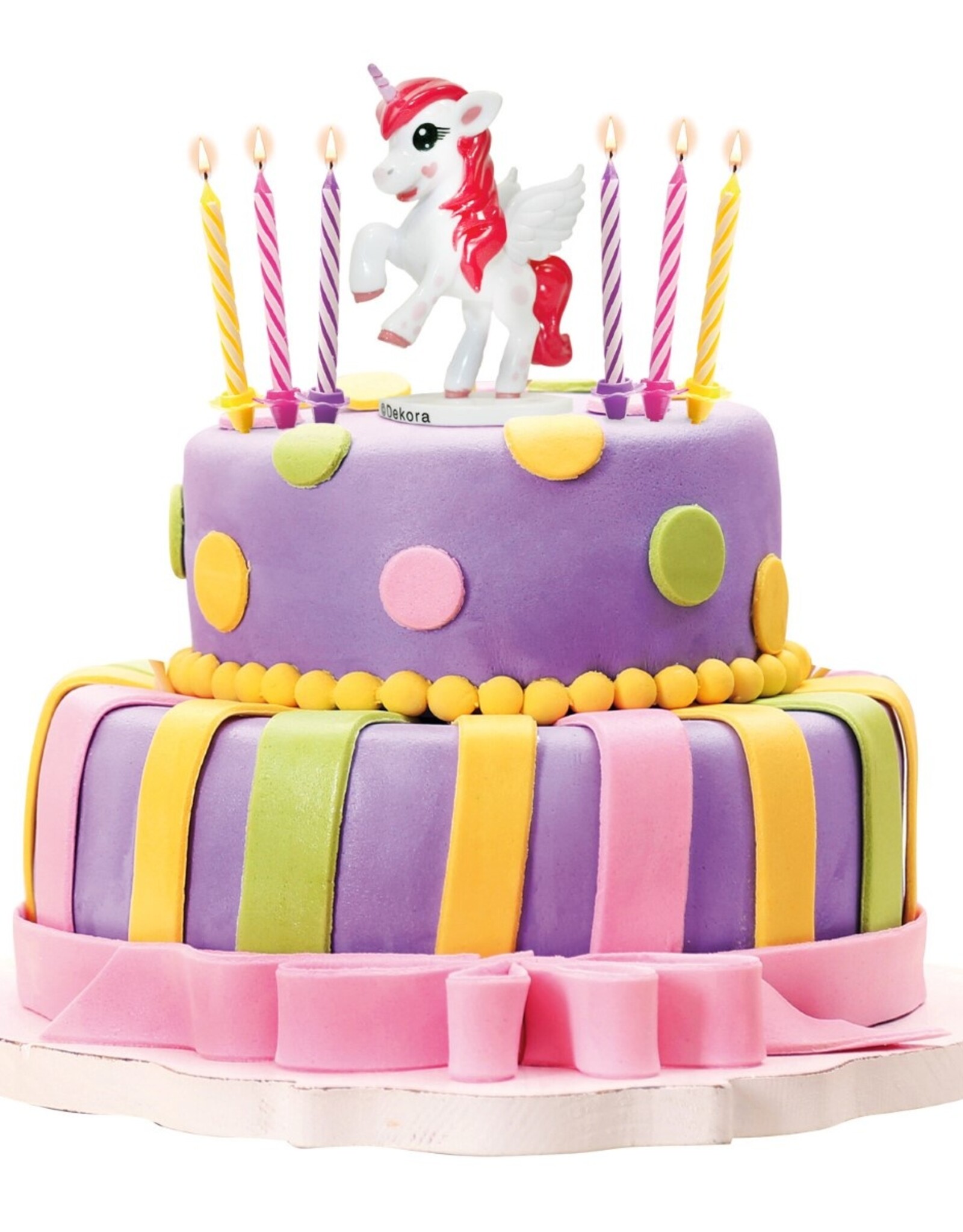 Dekora Dekora Unicorn Cake Topper & Candles pk/10