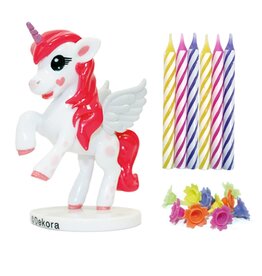 Dekora Dekora Unicorn Cake Topper & Candles pk/10