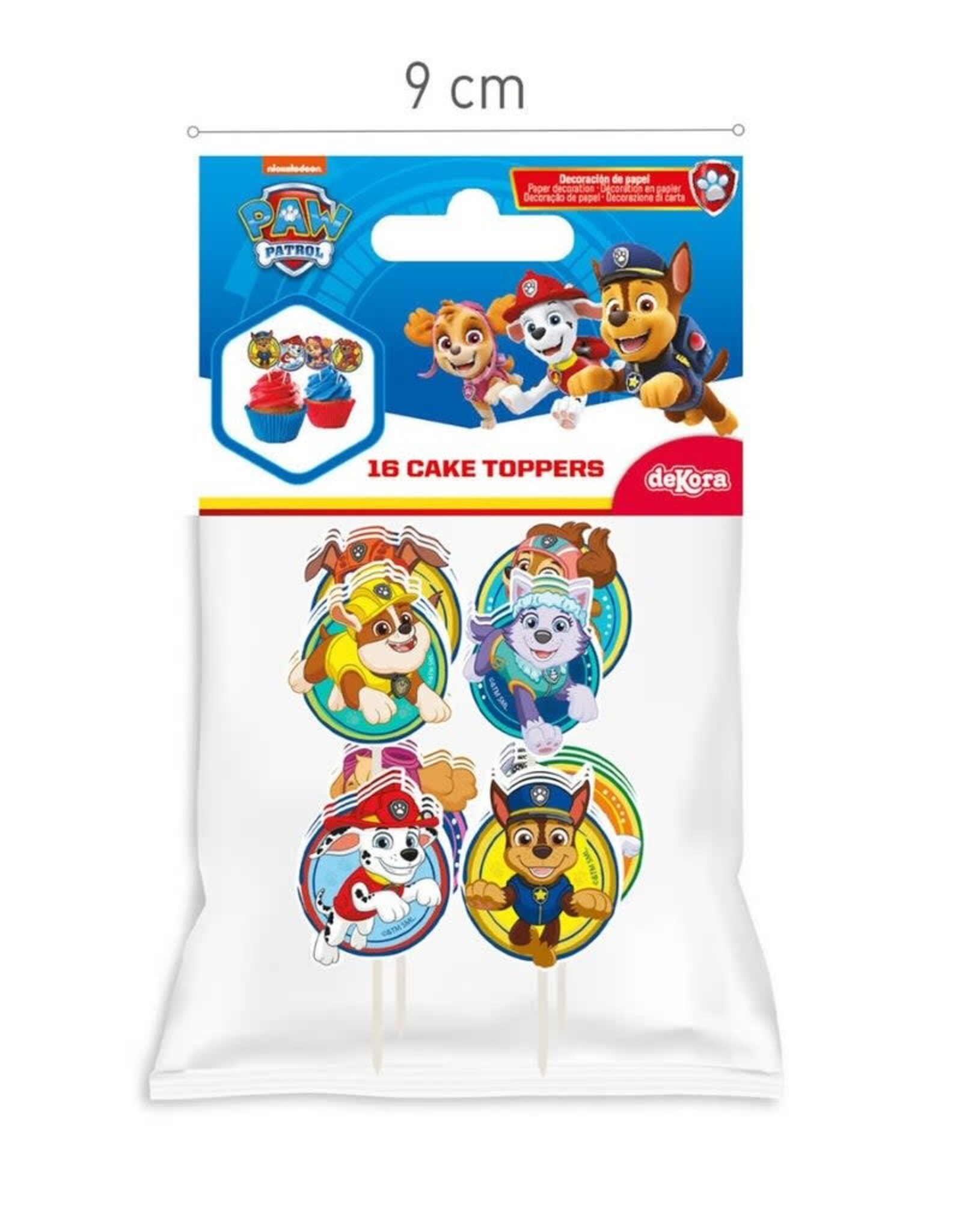 Dekora Dekora Paw Patrol Cake Toppers pk/16