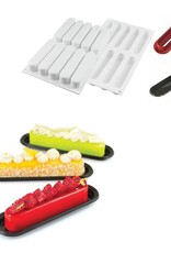 Silikomart Silikomart Siliconen Vorm Eclair 13x2,5x2,5cm (10)