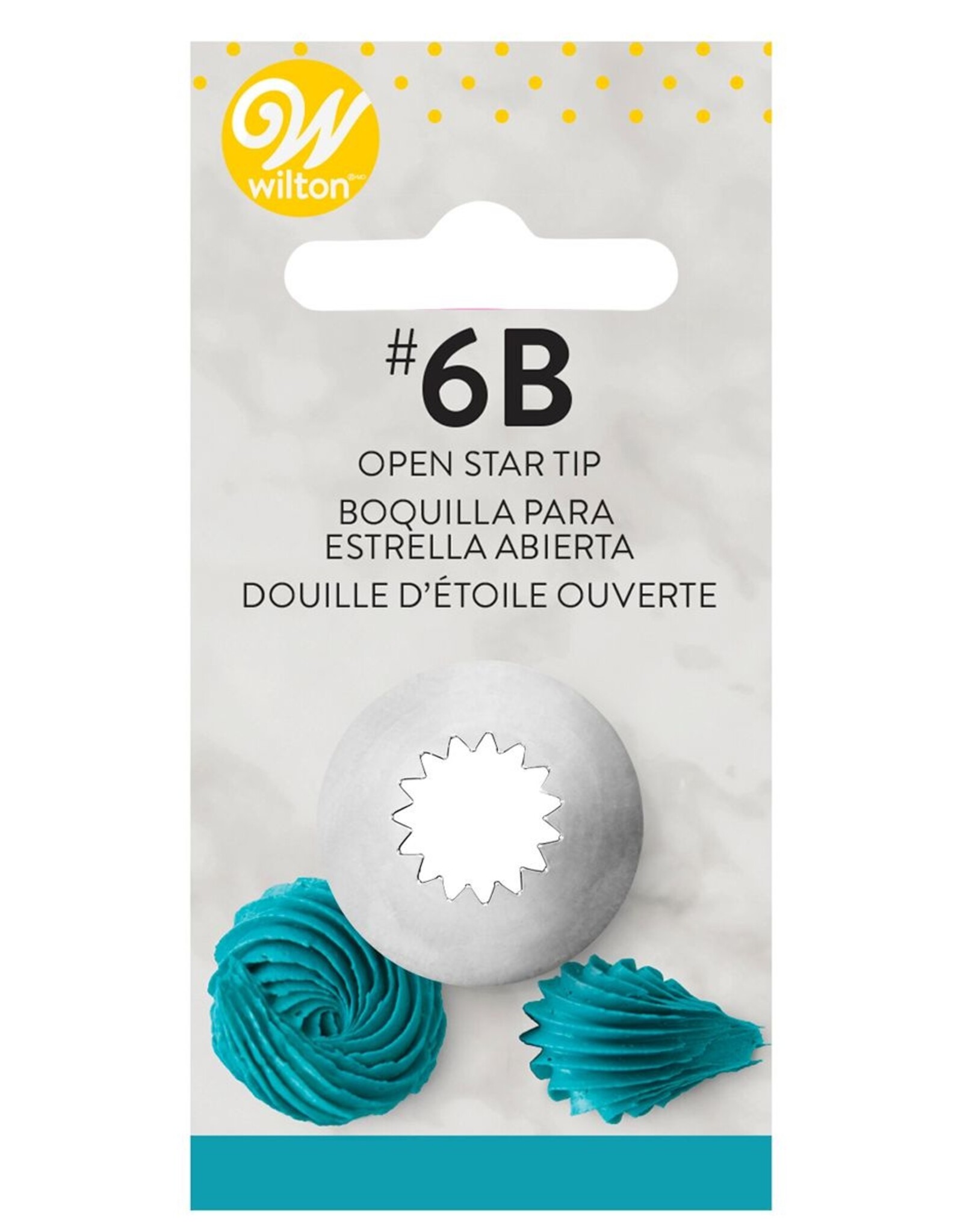 Wilton Wilton Decorating Tip #6B Open Star Carded*