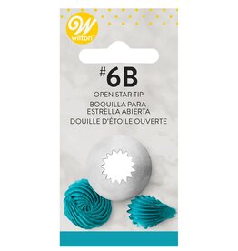 Wilton Wilton Decorating Tip #6B Open Star Carded*
