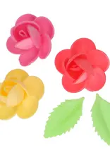 FunCakes FunCakes Eetbare Papieren Bloemen Frangipani & Blaadjes pk/15