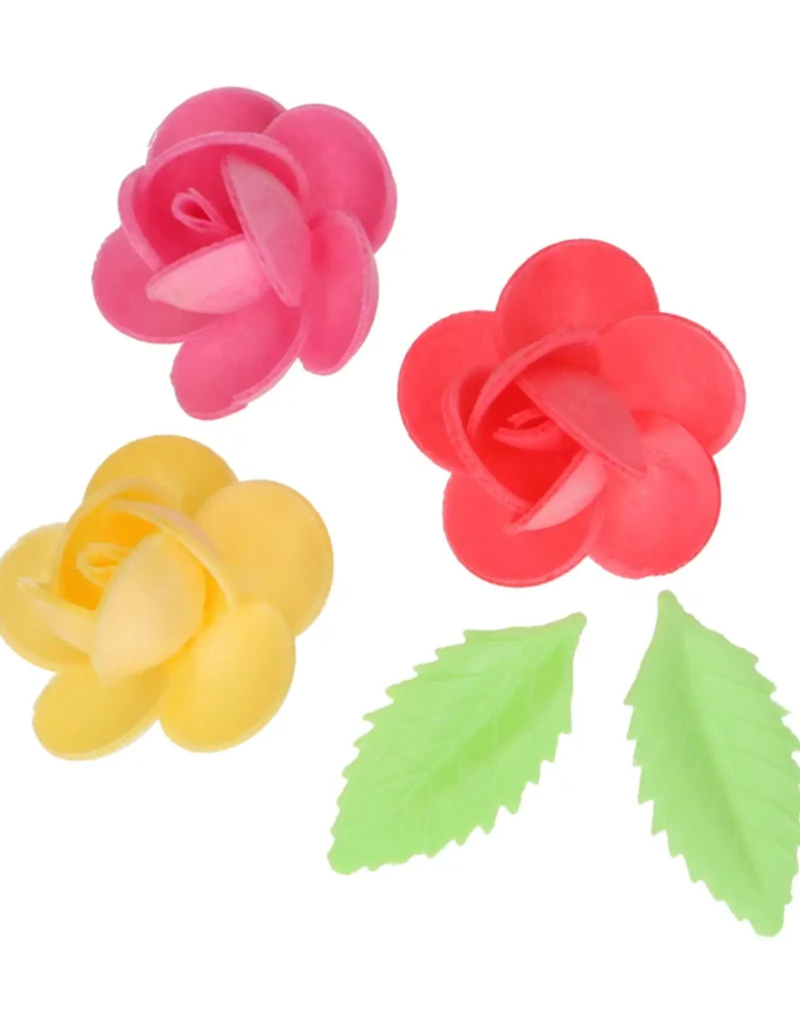FunCakes FunCakes Eetbare Papieren Bloemen Frangipani & Blaadjes pk/15