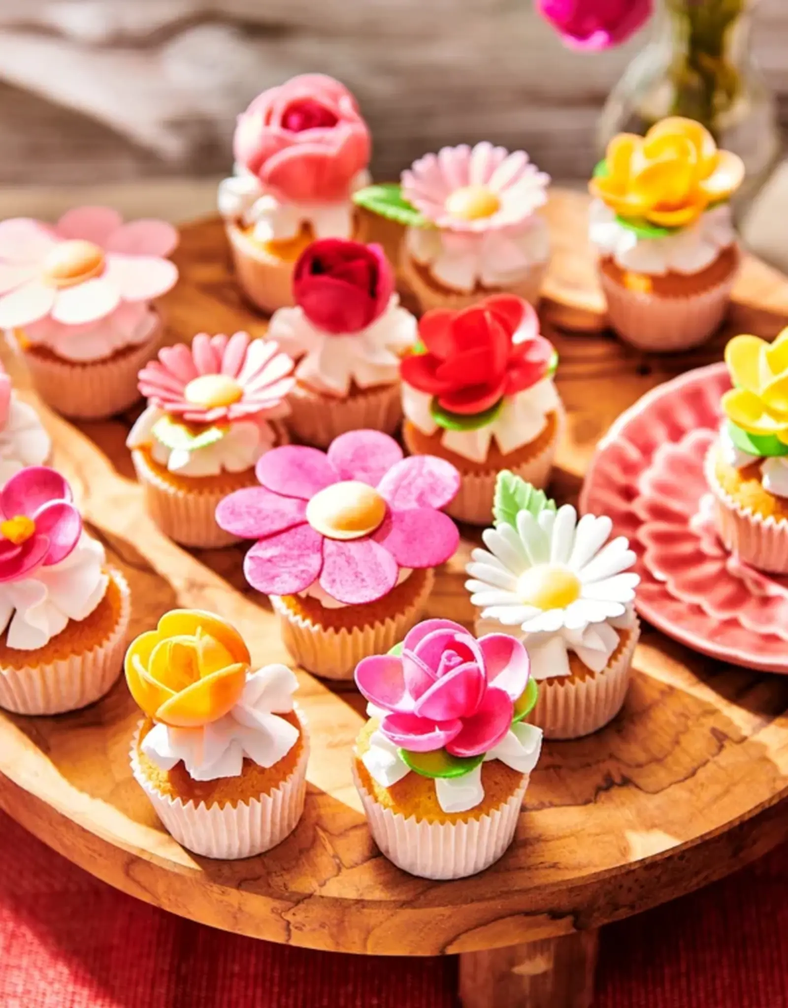 FunCakes FunCakes Eetbare Papieren Bloemen Frangipani & Blaadjes pk/15