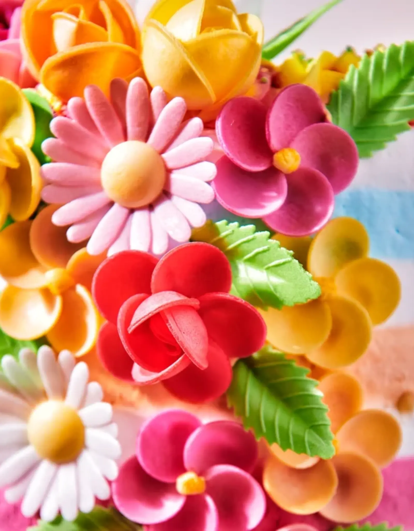 FunCakes FunCakes Eetbare Papieren Bloemen Frangipani & Blaadjes pk/15