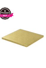 Decora Cake Drum Vierkant 20 cm Goud