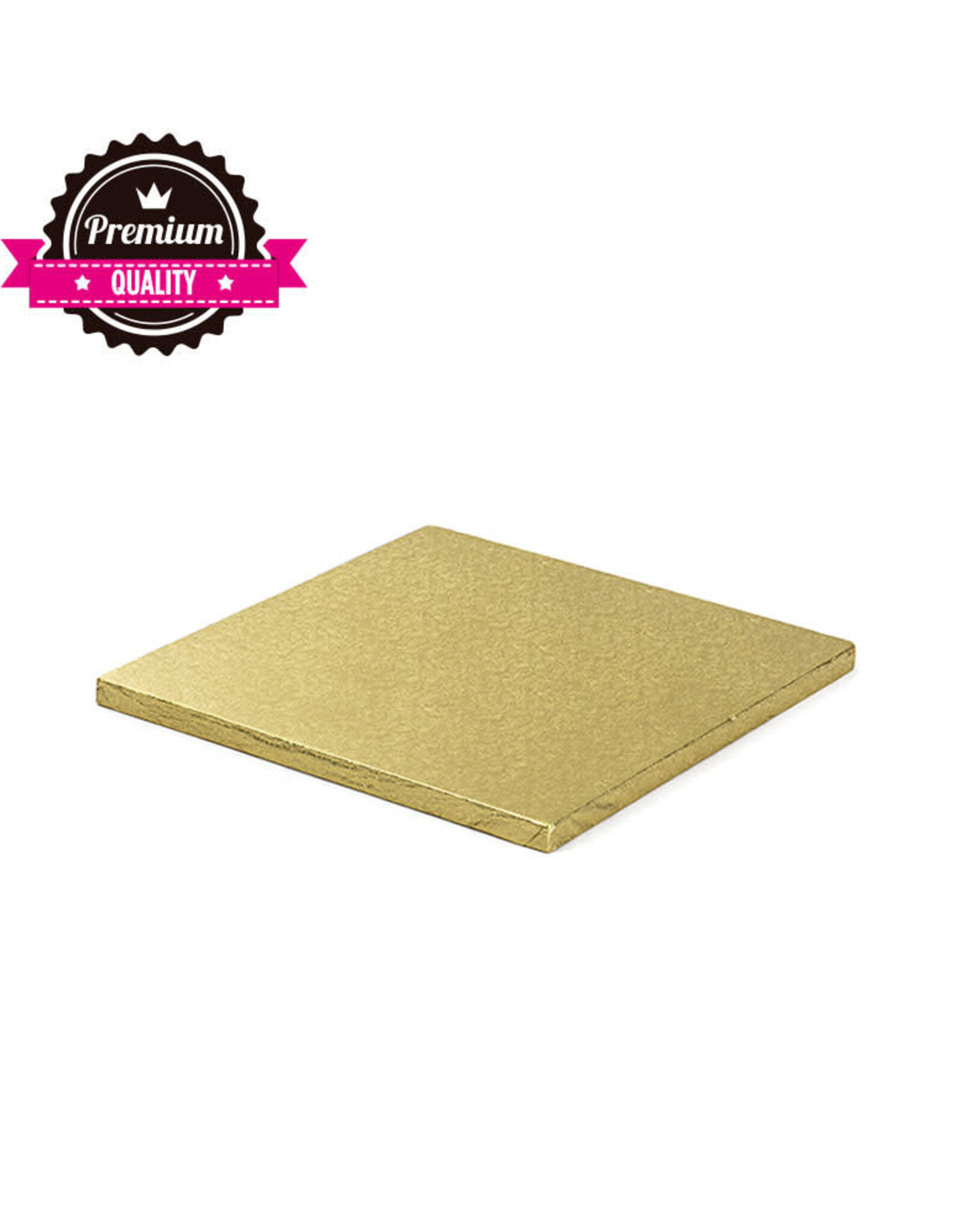 Decora Cake Drum Vierkant 20 cm Goud