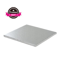 Decora Cake Drum Vierkant 40 cm Zilver