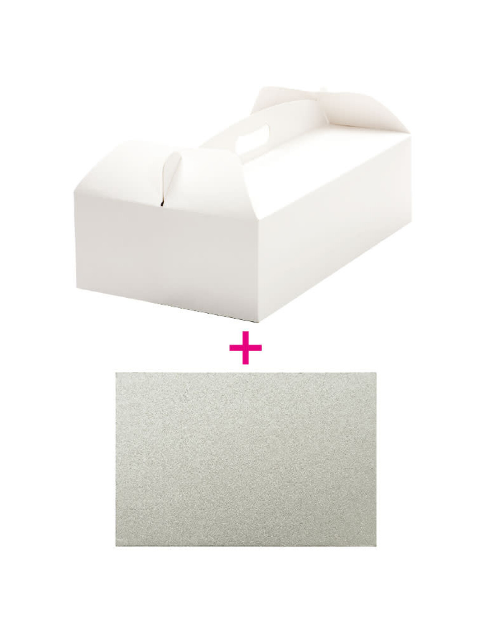 Decora Draagbaar Taartdoos Rechthoek met Board(3mm) 46x36x12cm