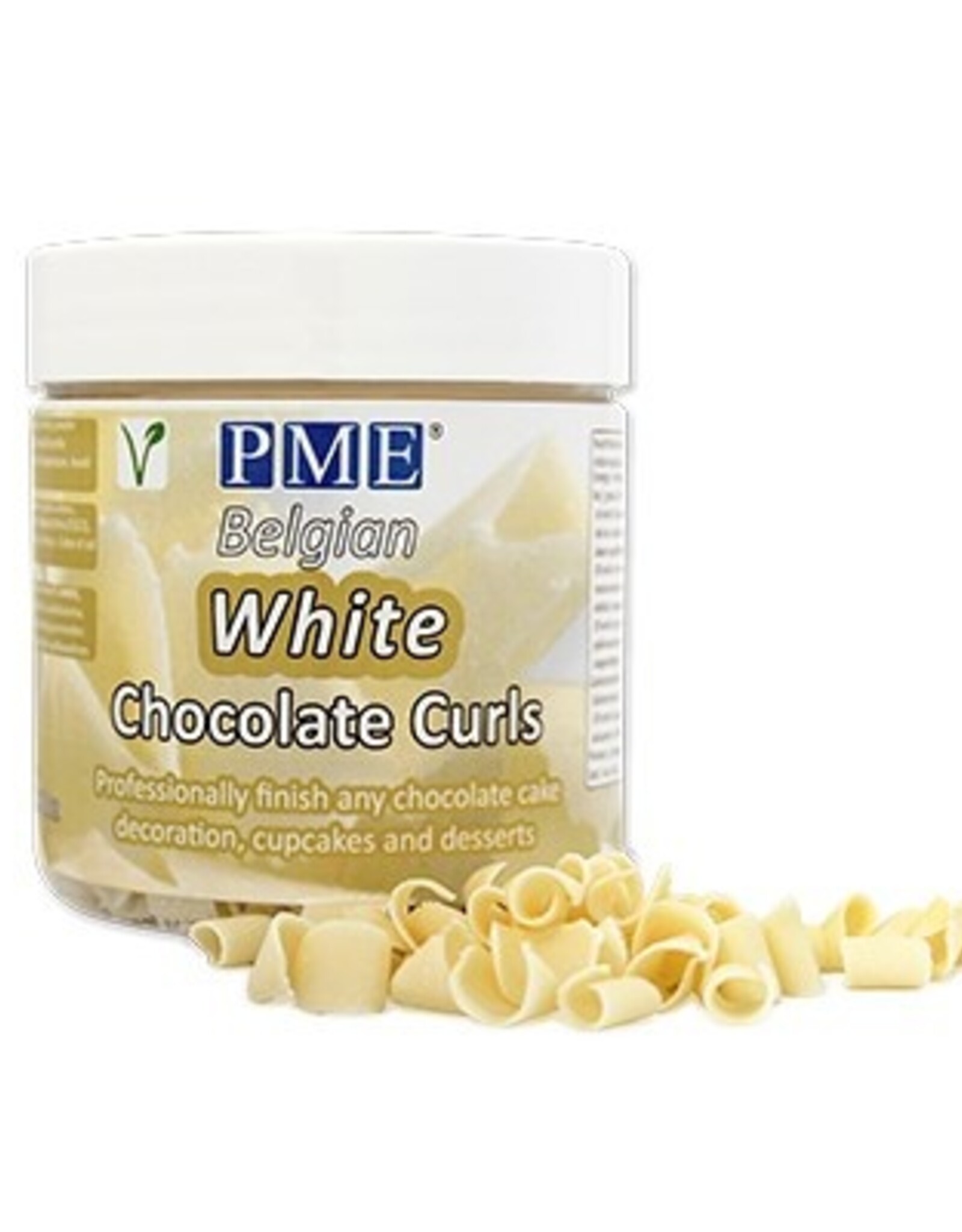 PME PME Belgian Chocolate Curls White 85g