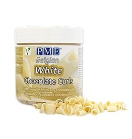 PME Belgian Chocolate Curls White 85g