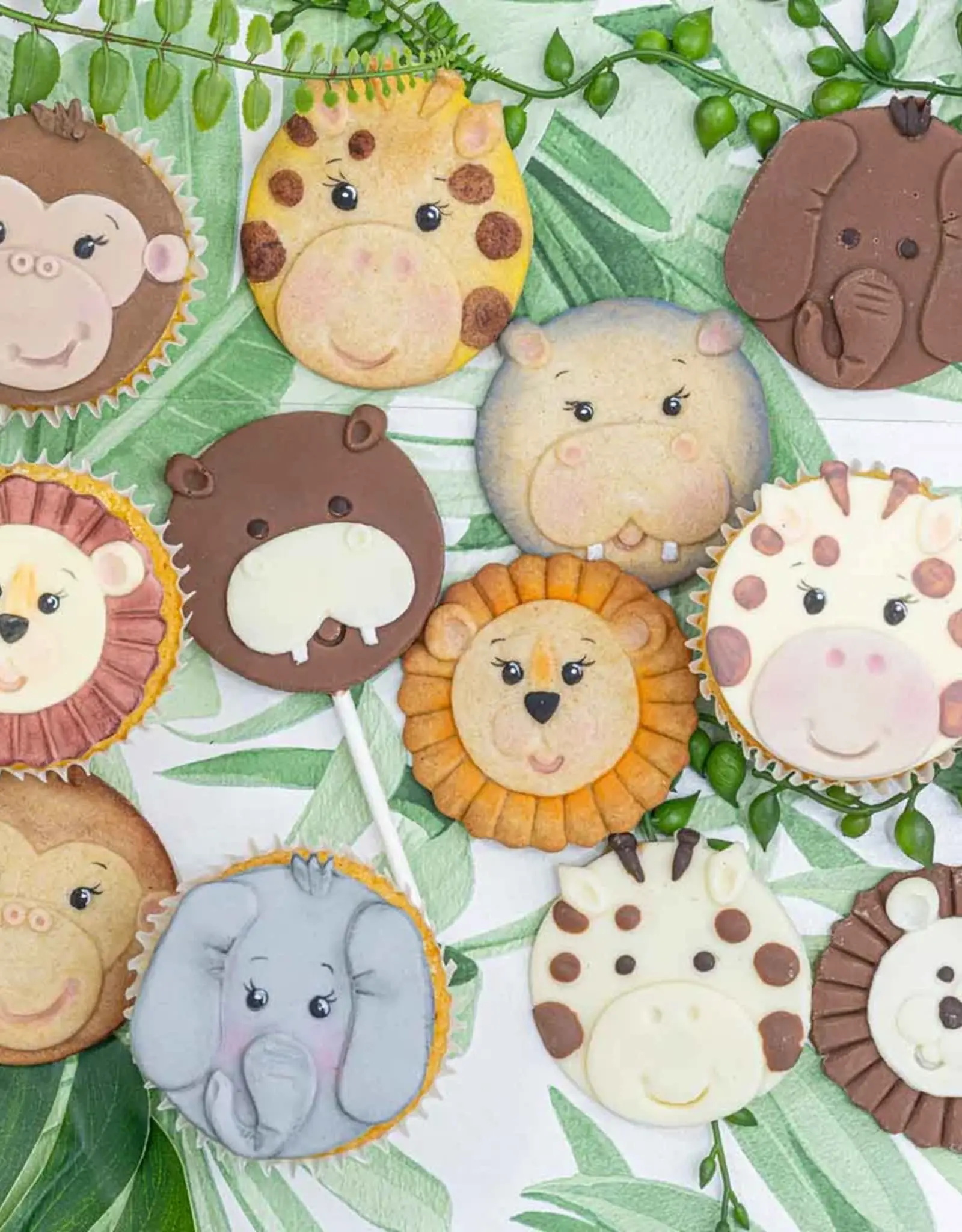 Karen Davies Karen Davies Siliconen Mould - Safari Animal Faces - Giraf -