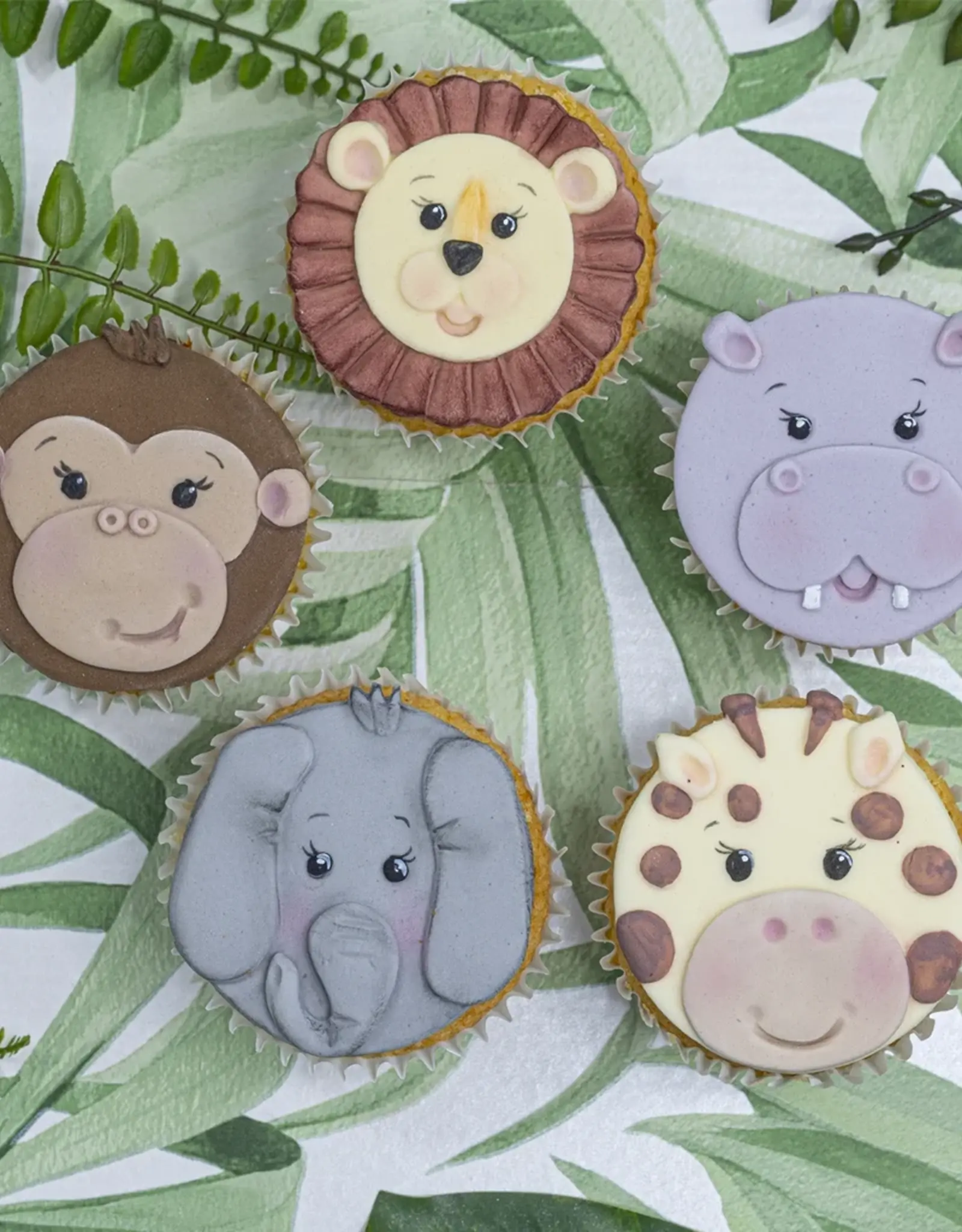 Karen Davies Karen Davies Siliconen Mould - Safari Animal Faces - Aap -