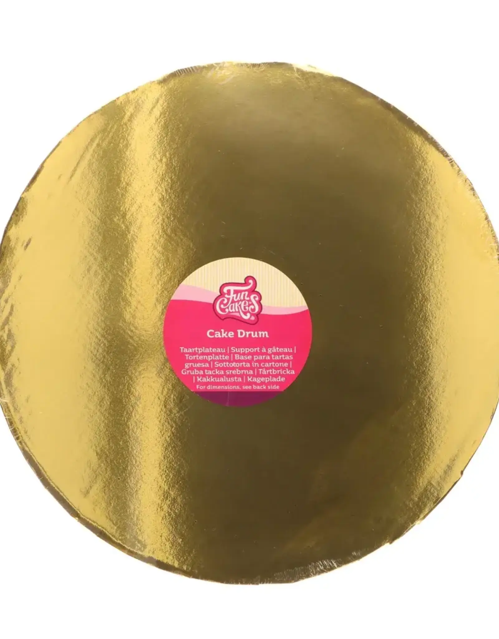 FunCakes FunCakes Cake Drum Round Ø35 cm - Goud - 20mm
