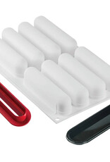 Silikomart Silikomart Siliconen Vorm Eclair (8) 13,5x2,8cm + Uitsteker