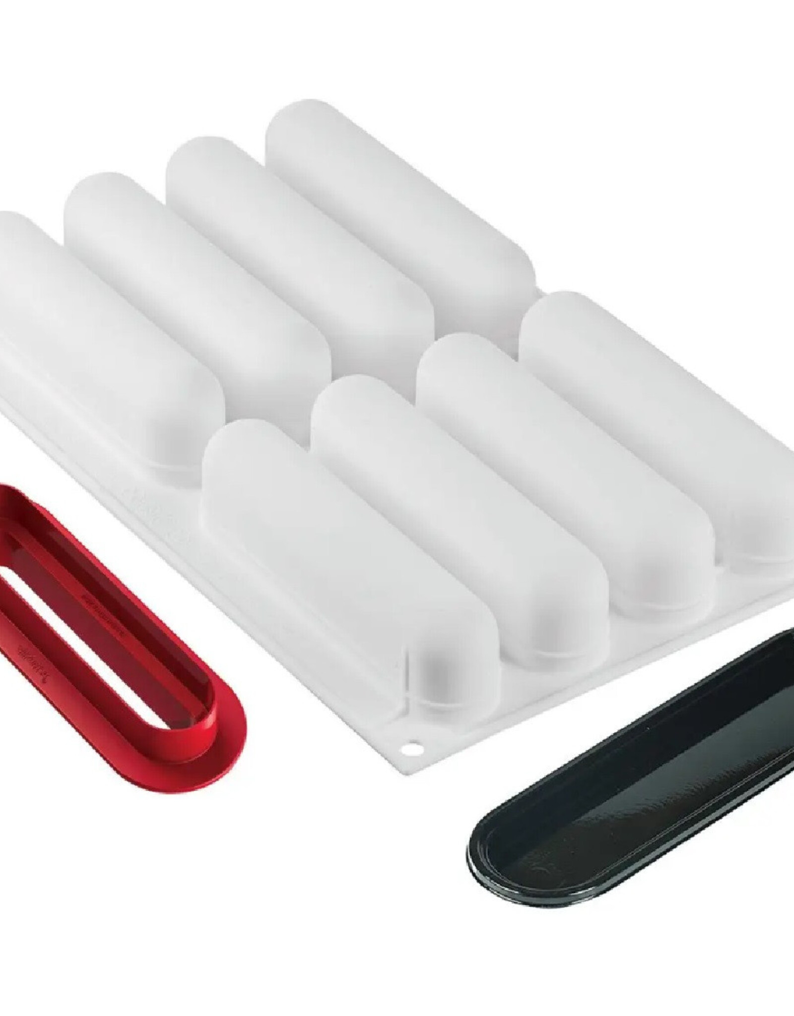 Silikomart Silikomart Siliconen Vorm Eclair (8) 13,5x2,8cm + Uitsteker