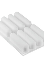 Silikomart Silikomart Siliconen Vorm Eclair (8) 13,5x2,8cm + Uitsteker
