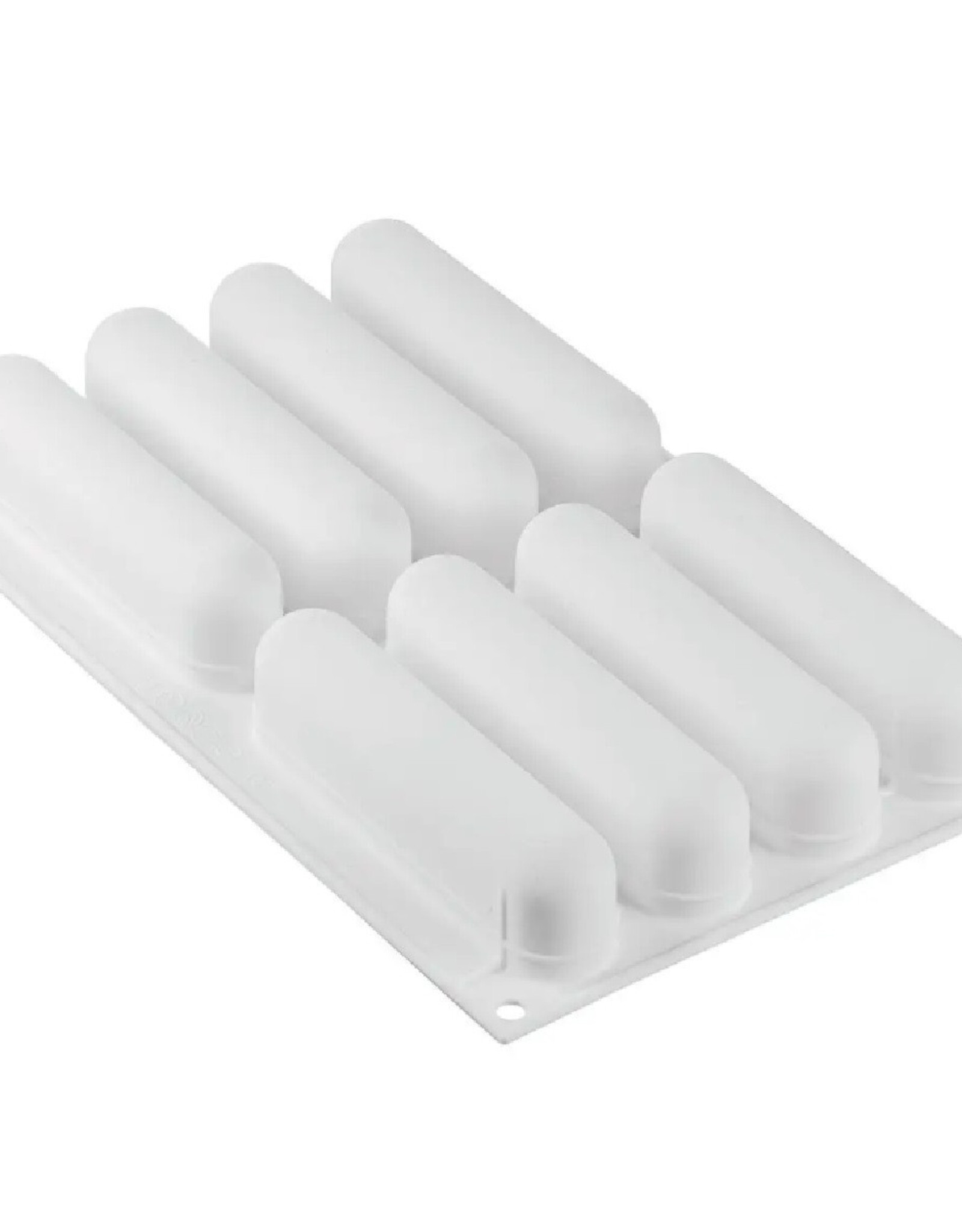 Silikomart Silikomart Siliconen Vorm Eclair (8) 13,5x2,8cm + Uitsteker