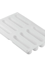 Silikomart Silikomart Siliconen Vorm Eclair (8) 13,5x2,8cm + Uitsteker