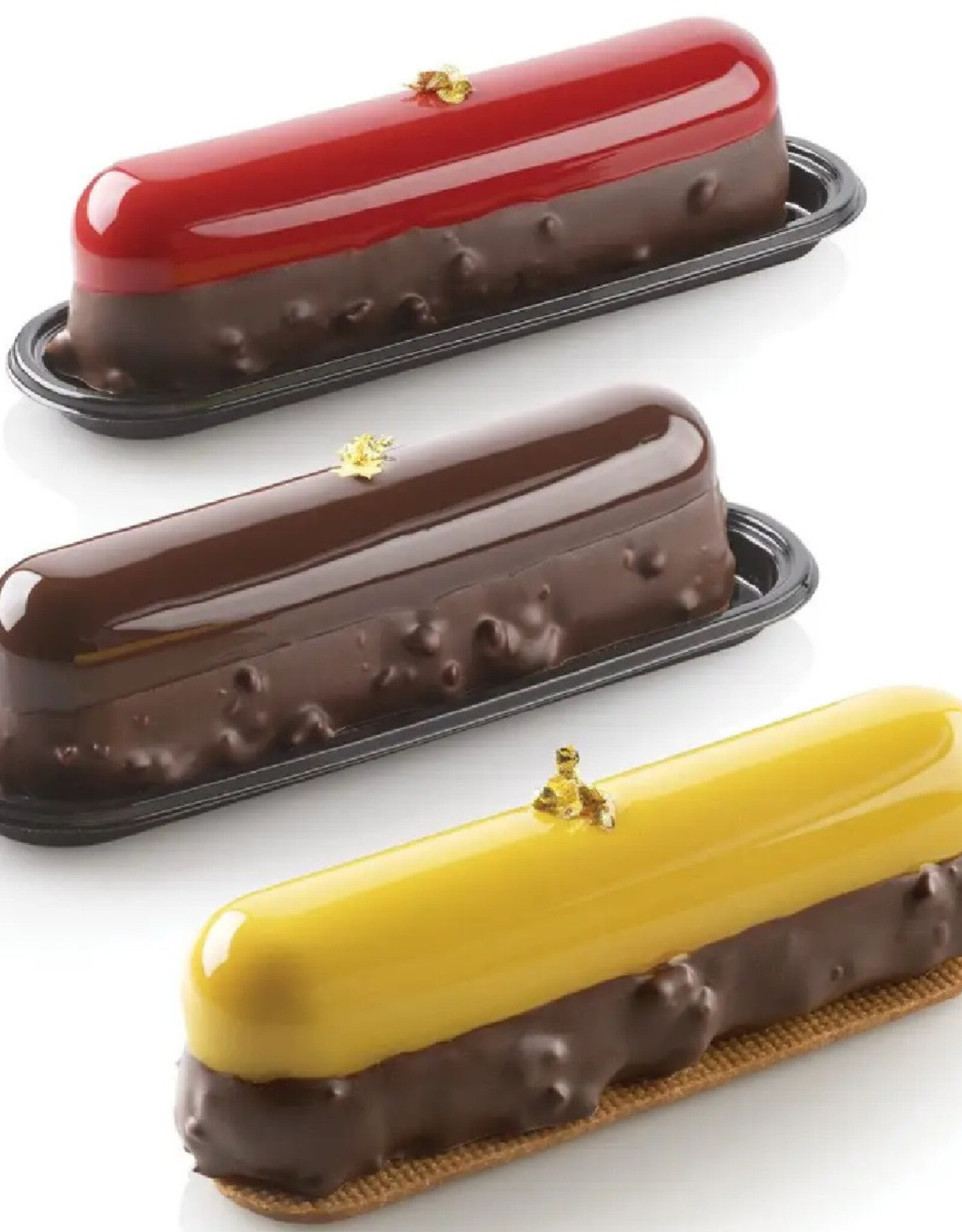 Silikomart Silikomart Siliconen Vorm Eclair (8) 13,5x2,8cm + Uitsteker