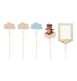 PartyDeco PartyDeco Taart Toppers Teddybeer