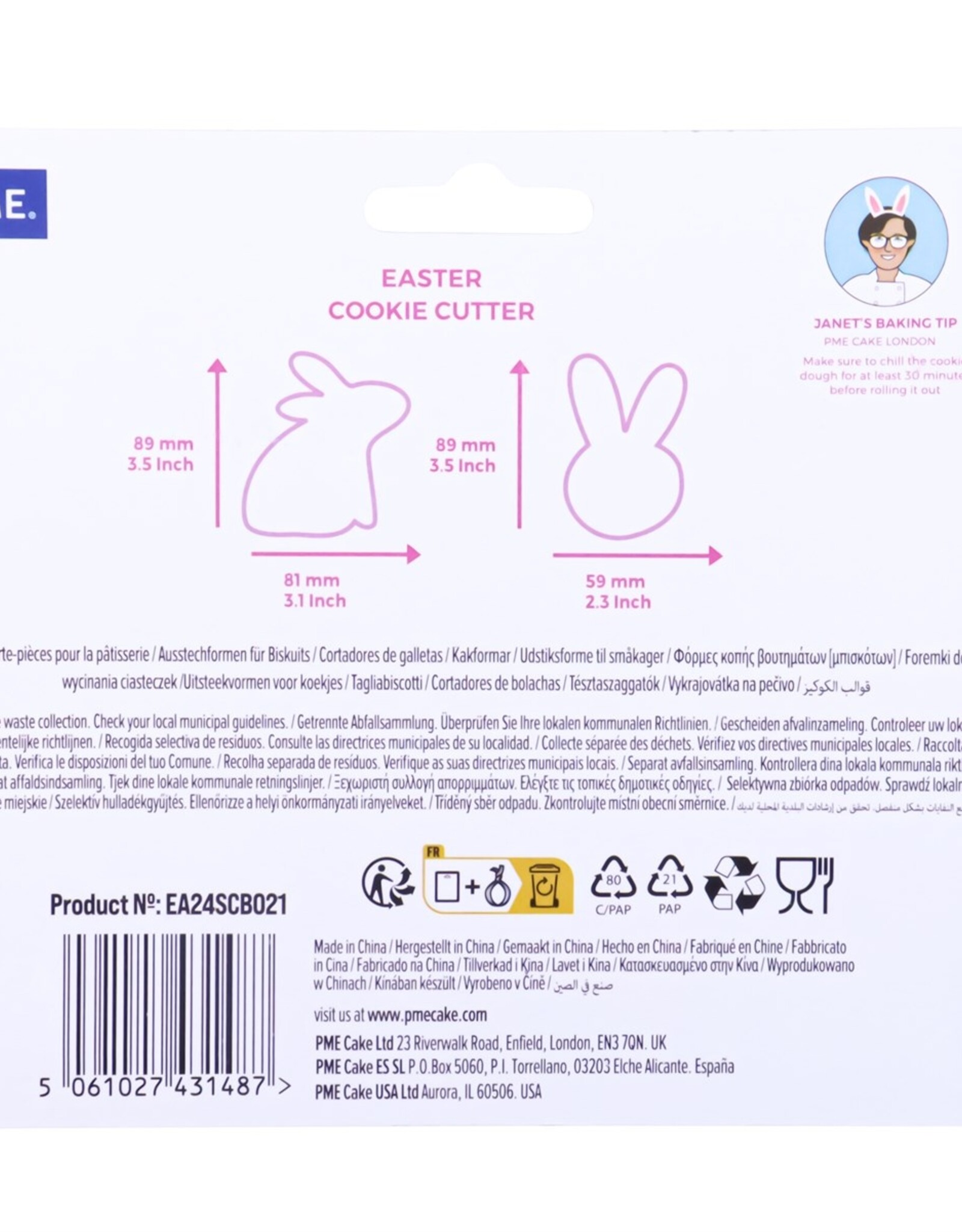 PME PME Koekjes Uitsteker Paashaas Set/2