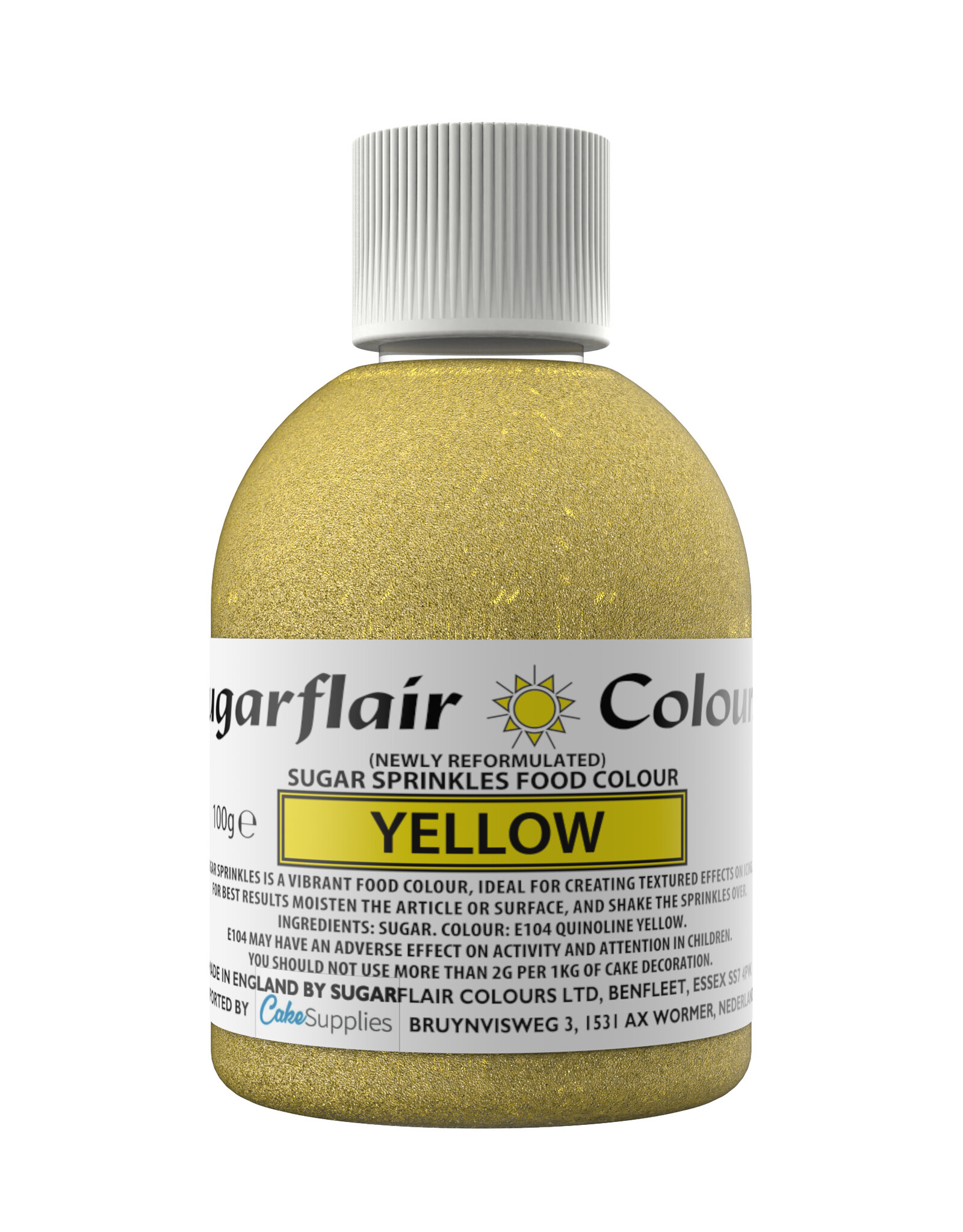 Sugarflair Sugarflair Sugar Sprinkles -Yellow- 100g