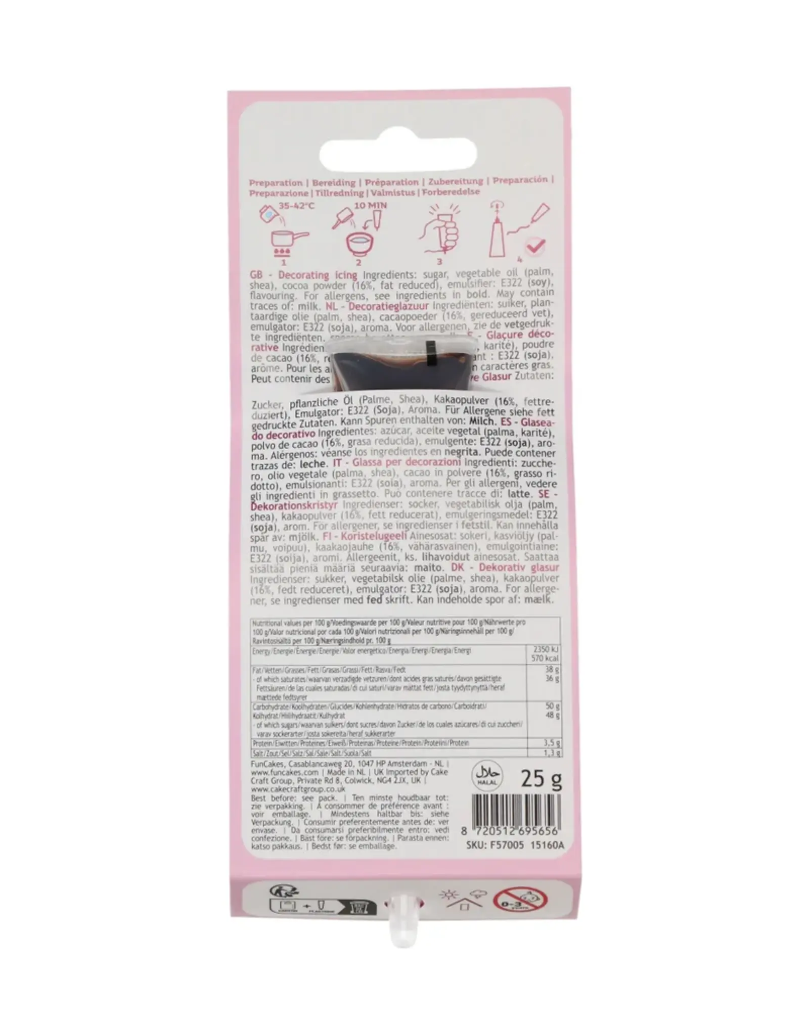 FunCakes FunCakes Choco Writer 25 g Donkere Chocolade