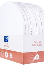 PME PME Cake Drum Rond Wit (10" / 25cm) Set/10 stuks